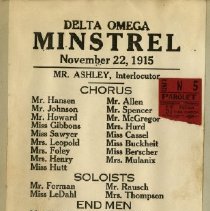 Delta Omega Minstrel