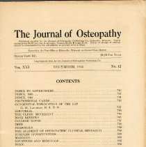 The Journal of Osteopathy, Vol. XXI, No. 12