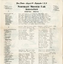 Kiwanis Club Volunteer List for Northeast Missouri Fair