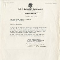 Letter to Mary Jane Denslow from H. R. Conner