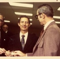 Kirksville Osteopathic Hospital Dedication Group Talking 1972