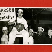 Dr. Palmarozzi drinking at Pearson for Representative convention 1952