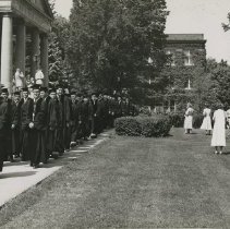 KCOS commencement in front of Kirk Memorial building 1953
