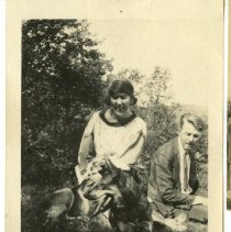 Cora Timken Burnett, John Clawson Burnett, and the Dog
