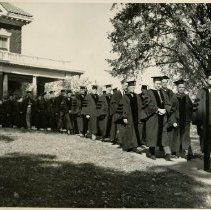 KCOS graduating class walking to commencement 1948 Jun 5