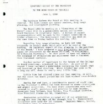 Quarterly Report of President to KCOM Board of Trustees