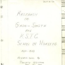Research on Grim Smith Hospital and KSTC School of Nursing