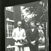 Carl Magee with Tom Blasingame in front of Still Building 1934