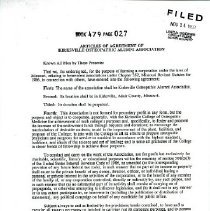 Photocopy of Certificate of Corporate Records for KOAA