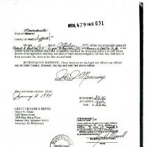 Photocopy of Certificate of Corporate Records for KOAA