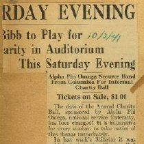 Bibb to Play for Charity in Auditorium this Saturday Evening