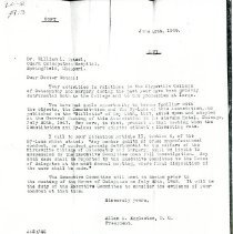 Letter from Allan Eggleston to William Wetzel