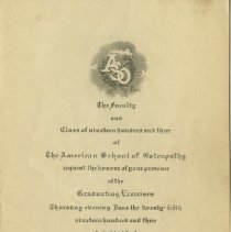 1903 Graduation invitation