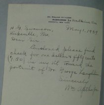 Letter from William Apthorpe to H.G. Swanson