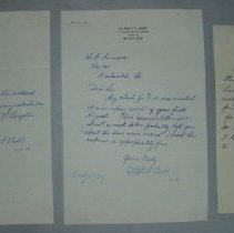 Page Thirteen of the Laughlin Portrait Committee Correspondence Scrapbook