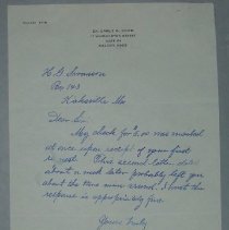 Letter from Emily A. Babb to H.G. Swanson