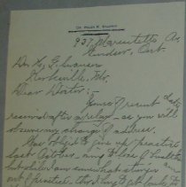 Letter from Helen M. Baldwin to H.G. Swanson