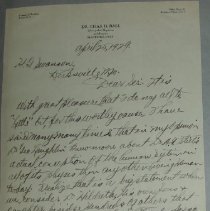 Letter from Charles D. Ball to H.G. Swanson