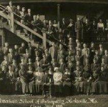 ASO class of Jun 1913 group photo in front of Infirmary