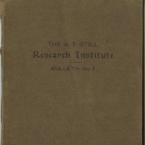 Andrew Taylor Still Research Institute Bulletin No 1