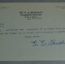 Letter from E.E. Bushart to H.G. Swanson
