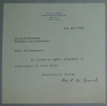 Letter from F.C. Card to H.G. Swanson