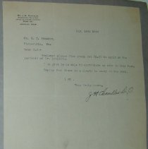 Letter from J.H. Chandler to H.G. Swanson