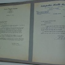 Page 44 of the Laughlin Portrait Committee Correspondence Scrapbook