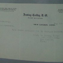 Letter from Irving Colby to H.G. Swanson