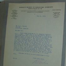 Letter from W.S. Corbin to H.G. Swanson