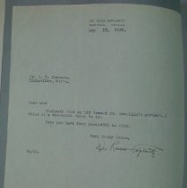 Letter from Russ Coplantz to H.G. Swanson