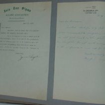 Page 52 of the Laughlin Portrait Committee Correspondence Scrapbook