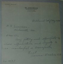 Letter from James Decker to H.G. Swanson