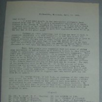 Letter from the Laughin Portrait Committee