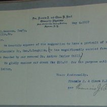 Letter to H.G. Swanson from Francis J. and Clara P. Beall