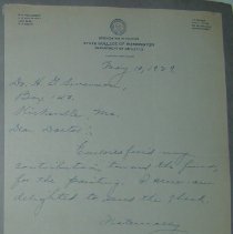 Letter from Wilbur Bohm to H.G. Swanson