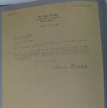 Letter from Anne Brekke to H.G. Swanson