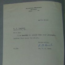Letter from Randall Orson Buck to H.G. Swanson