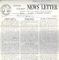 Cranial Academy News Letter Volume 24 Number 2