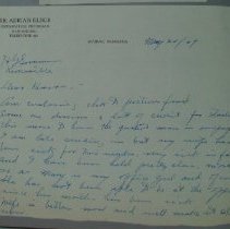 Letter from Adrian Elder to H.G. Swanson