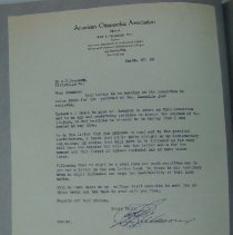 Letter from Ray B. Gilmour to H.G. Swanson