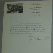 Letter from B.L. Gleason to H.G. Swanson