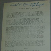 Letter from the Laughin Portrait Committee