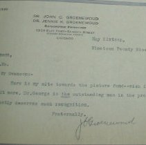 Letter from John C. Groenewoud to H.G. Swanson