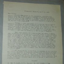 Letter from the Laughin Portrait Committee with Appended Note from K.G.