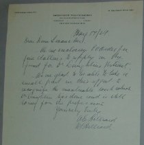 Letter from Annie Bell and W. Franklin Hilliard to H.G. Swanson