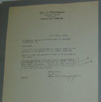 Letter from I.C. Huneryager to H.G. Swanson