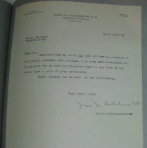 Letter from Jessie M. Hutchinson to H.G. Swanson