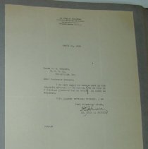 Letter from Fred E. Johnson to H.G. Swanson