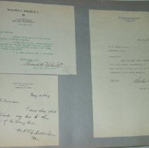 Page 109 of the Laughlin Portrait Committee Correspondence Scrapbook